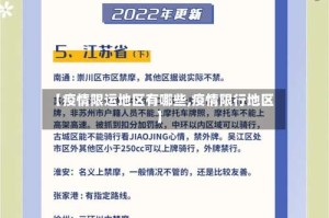 【疫情限运地区有哪些,疫情限行地区】