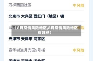 【8月疫情风险地区,8月疫情风险地区有哪些】