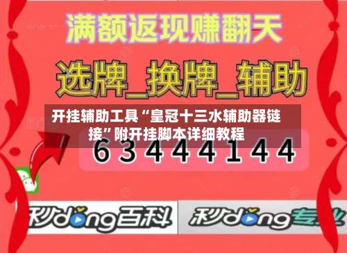 开挂辅助工具“皇冠十三水辅助器链接”附开挂脚本详细教程-第2张图片